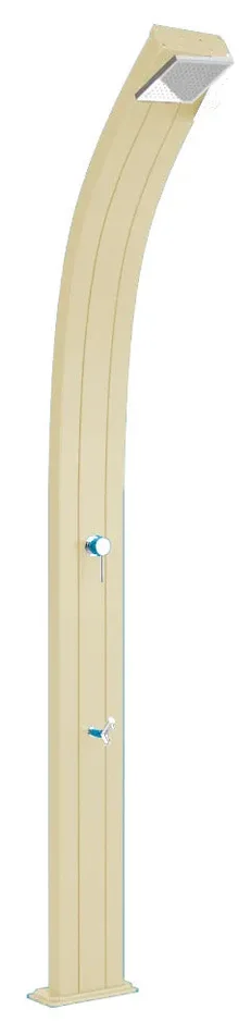 Doccia Solare da Esterno Giardino 30L Miscelatore e Lavapiedi Arkema Spring Champagne Bronze - immagine 2