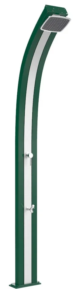 Doccia Solare da Esterno Giardino 30L Miscelatore e Lavapiedi Arkema Spring Fascia Inox Verde Saldi