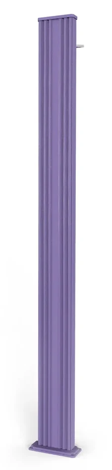Doccia Solare da Esterno Giardino 30L Miscelatore e Lavapiedi Arkema Spring S Fascia Inox Viola - immagine 3