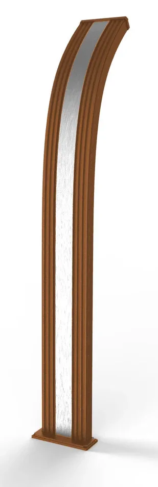 Doccia Solare da Esterno Giardino 40L Miscelatore e Doccetta Mobile Arkema Dada Fascia Inox Oro Van Gogh Vendita calda online - immagine 2