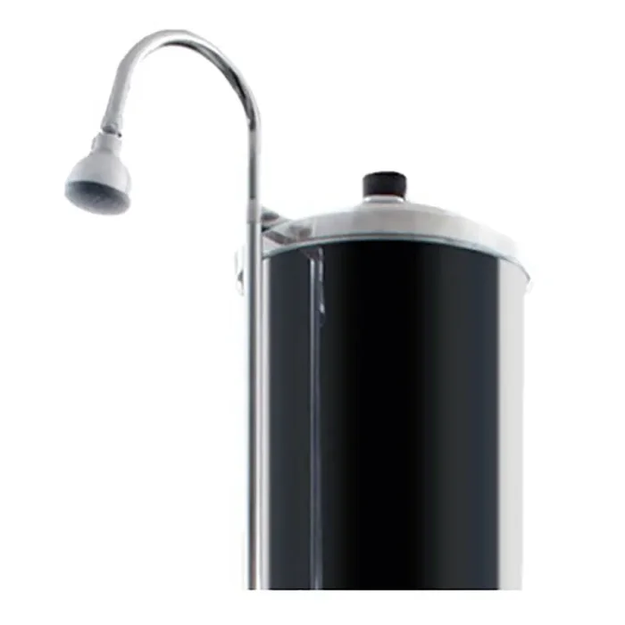 Doccia Solare da Giardino 120L Miscelatore Temporizzato ATI Docce TM Grigio Antracite - immagine 3