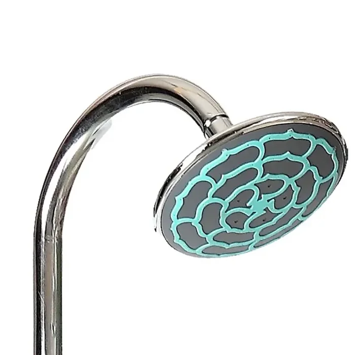 Doccia Solare da Giardino 19 L Base In Pvc e Tubo Superiore In Acciaio Inox Sined Gru Nero