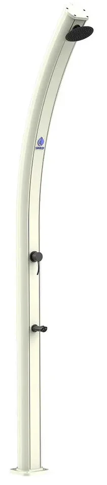 Doccia Solare da Giardino 25L Miscelatore e Lavapiedi Sined Emi Bianca