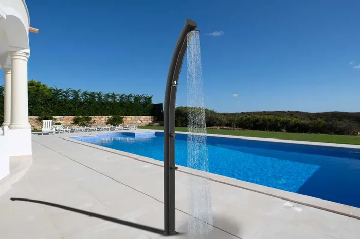 Doccia Solare da Giardino 25L Miscelatore e Lavapiedi Sined Emi Nera Vendita calda online - immagine 2