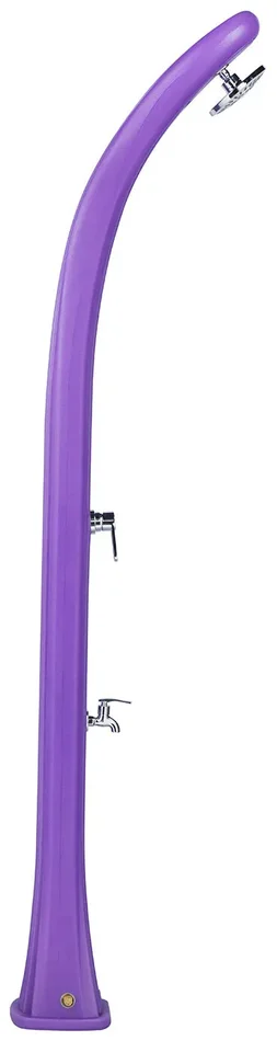 Doccia Solare da Giardino 28L Miscelatore e Lavapiedi Viola Fornitura - immagine 3