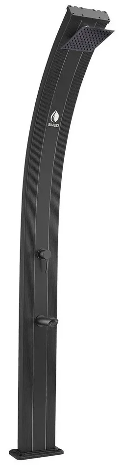 Doccia Solare da Giardino 30L Miscelatore e Lavapiedi Sined Lea Nera In saldo