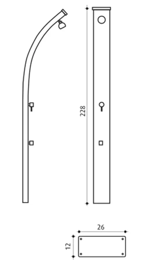 Doccia Solare da Giardino 30L Miscelatore e Lavapiedi Viola Online - immagine 2