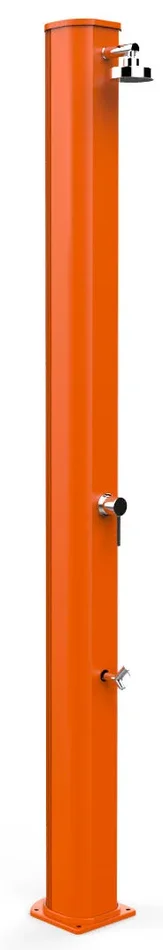 Doccia Solare da Giardino 40L Miscelatore e Lavapiedi Arkema Big Jolly Arancio