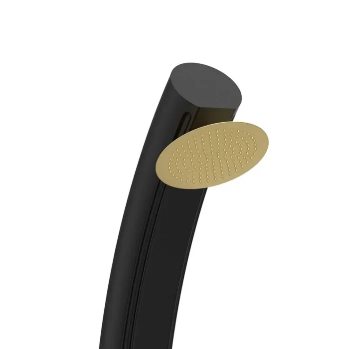 Doccia Solare da Giardino 40L Miscelatore e Lavapiedi Sined Sole XXL Nera/oro - immagine 3