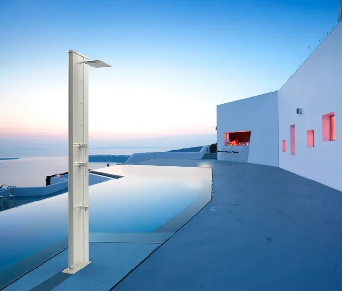 Doccia Solare da Giardino Miscelatore Nebulizzatore e Lavapiedi Arkema Dada S Top Line Perla Bianca In saldo - immagine 2