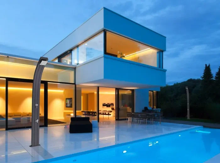 Doccia Solare da Giardino Temporizzatore e Lavapiedi Arkema Spring Top Line Perla Nera - immagine 2