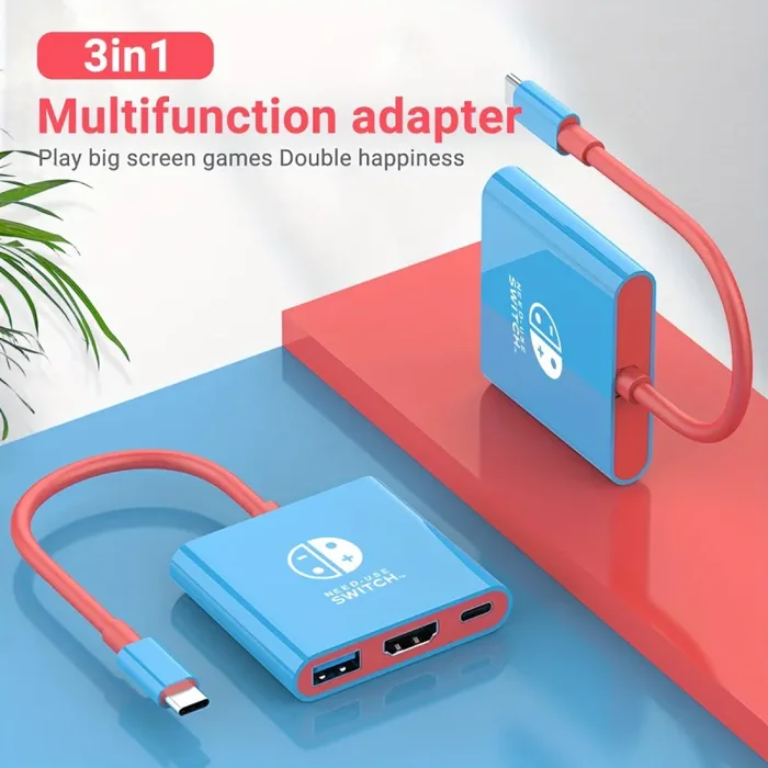 Docking station PD100W per Nintendo Switch, Dock per Switch portatile per Nintendo Switch Dock Switch Adattatore HDMI USB 3.0 Switch TV Dock, per Nintendo Switch Dock da viaggio, per Accessori Nintendo Switch