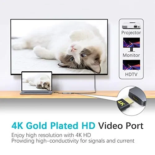 dodocool HUB USB C, Adattatore 7 in 1 C con 4K HDMI, USB-C 100W PD, 3… - immagine 3