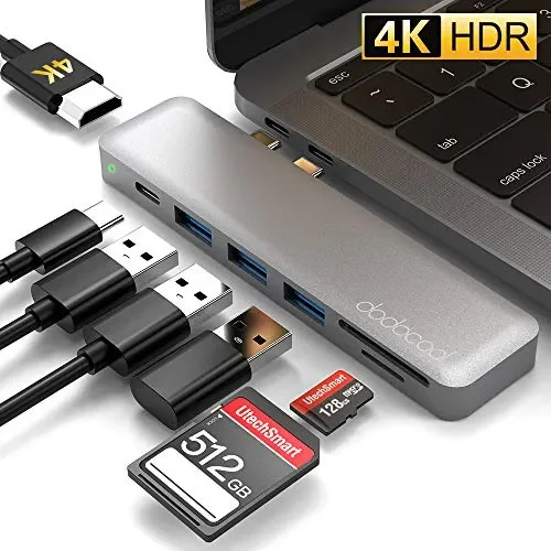 dodocool Hub USB C, Adattatore 7 in 1 HUB, Tipo C a 4K HDMI, 3 Porte USB… Saldi