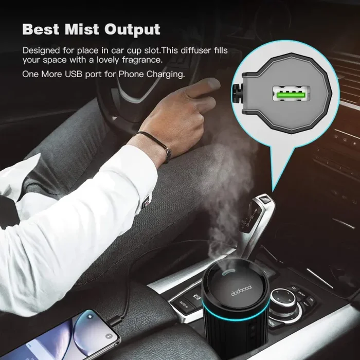 dodocool Profumi Auto, Ultrasuoni Portatile Profumo Diffusori 100 ml, black - immagine 3