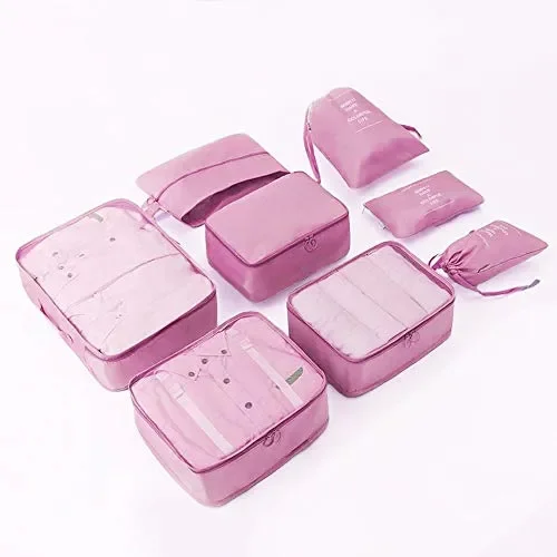 DoGeek – 7pack Organizer Valigia Cubi Organizzatori 8 Pcs Rosa - immagine 3