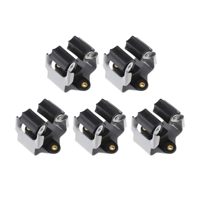 DOITOOL 5 pezzi Portascope da Muro Portascopa e Portaspazzole 5 * 5 cm, Nero