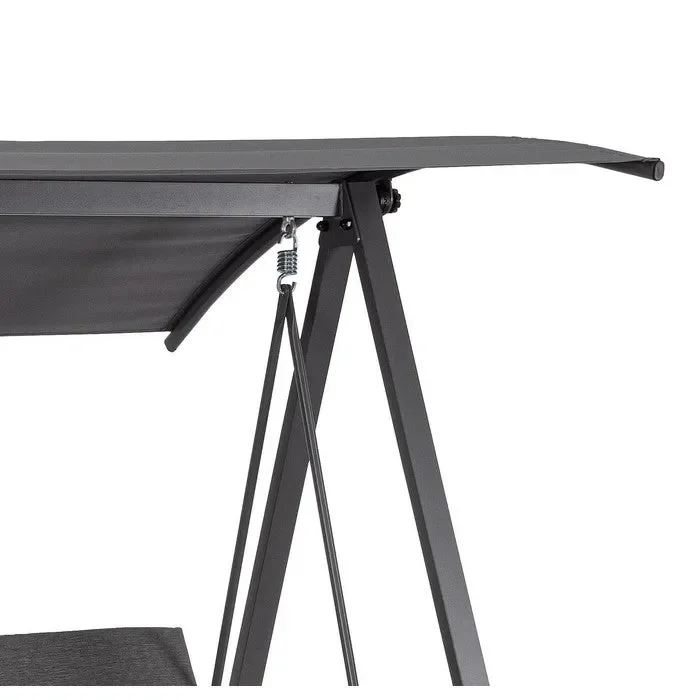 Dondolo 3 posti da giardino moderno in acciaio antracite – Teseo - immagine 2