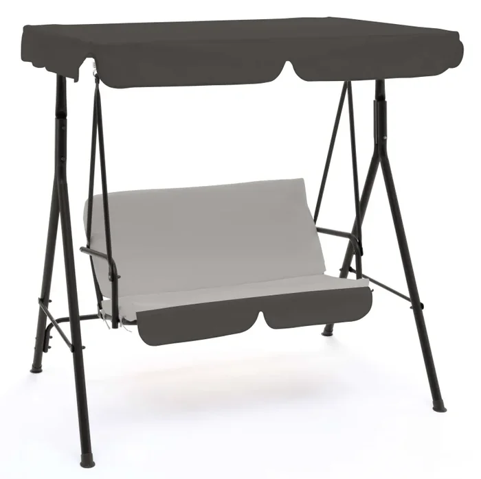 Dondolo da Giardino 2 Posti in Ferro Taddei Maiorca Grigio Scuro