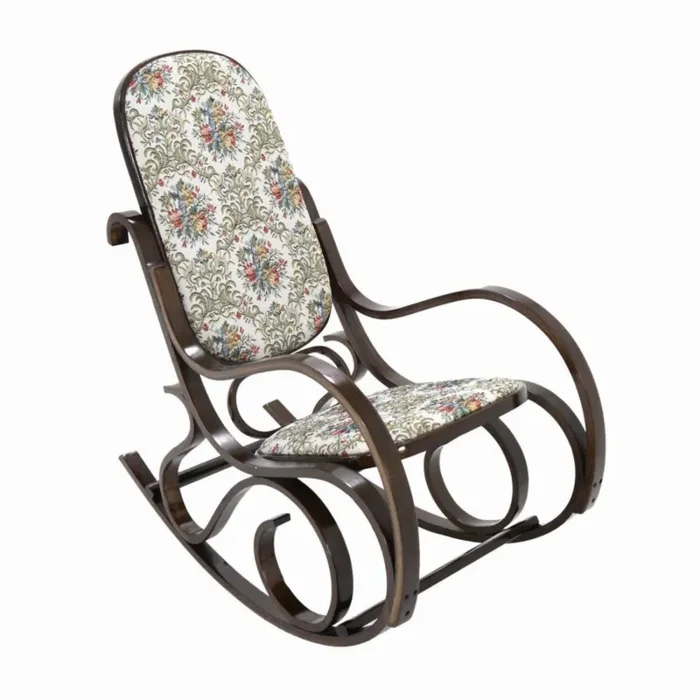 Dondolo da Giardino in Legno di Jelutong 90x55H45/97cm Fiori Noce