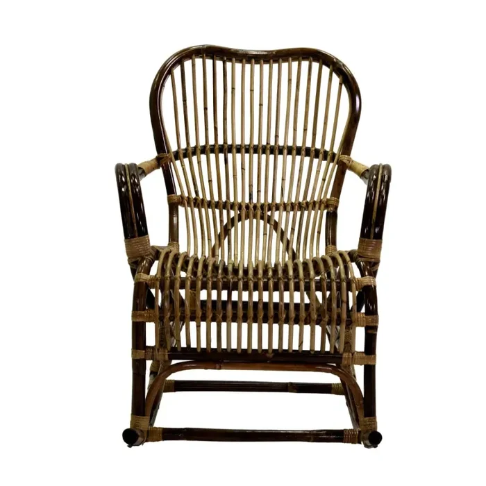 Dondolo da Giardino in Rattan 67x106H49/90cm Naturale - immagine 2