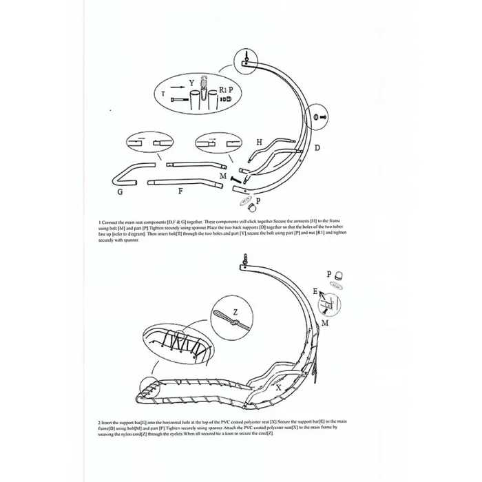 Dondolo da Giardino Pensile in Metallo con Cuscino e Parasole 120x175x220cm Pendent Beige - immagine 3