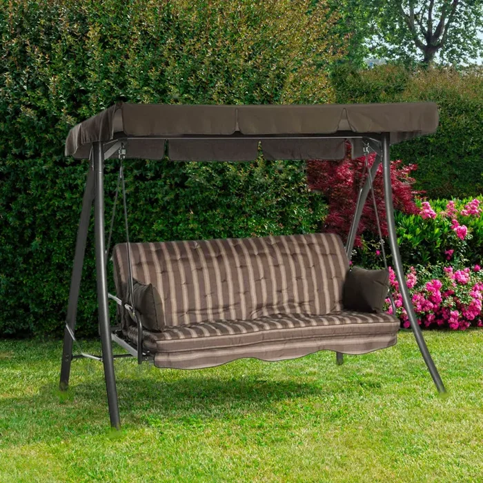 Dondolo reclinabile 3 Posti 203x115xh170 cm in Ferro Royal - immagine 2