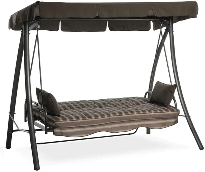 Dondolo reclinabile 3 Posti 203x115xh170 cm in Ferro Royal - immagine 3