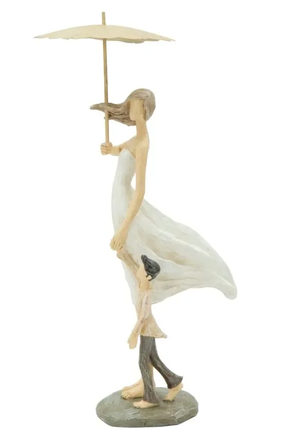 Donna More con Bambino 12,5×9,8×28,5 cm in Poliresina