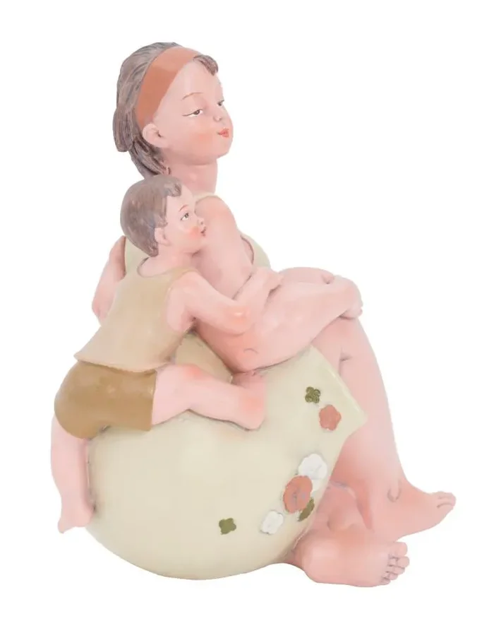 Donnina Positano con Figlio 12,9×10,9×16,2 cm in Resina - immagine 2
