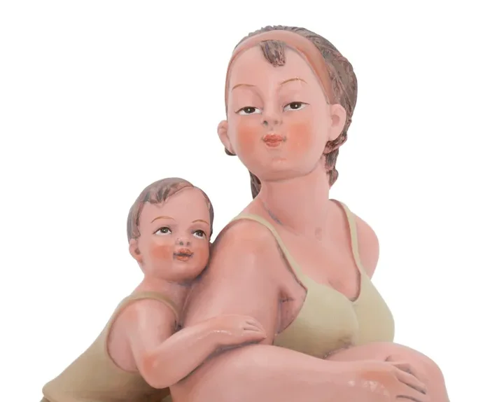 Donnina Positano con Figlio 12,9×10,9×16,2 cm in Resina - immagine 3