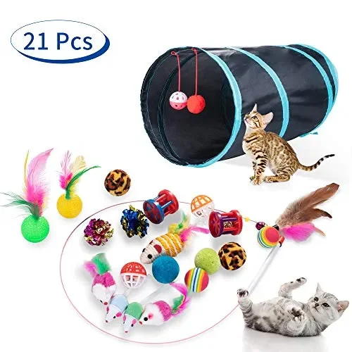 DONO – Set di 21 Giocattoli interattivi per Gatti, Piume, Cruz V2 Fresh Foam Vendita calda