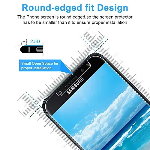 DOSMUNG [2 Pack Vetro Temperato per Samsung Galaxy J5 2017, Pellicola Glassy - immagine 3