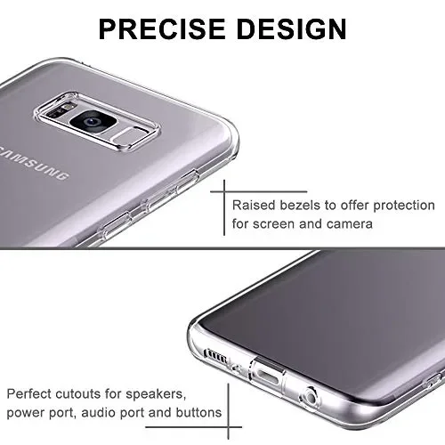 DOSMUNG Custodia per Samsung Galaxy S8,Trasparente S8 - immagine 3