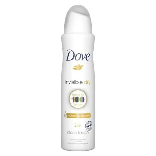 Dove Deodorante Spray Invisible Dry Clean Touch 150 ml – Protezione Anti Macchie e Freschezza Pulita