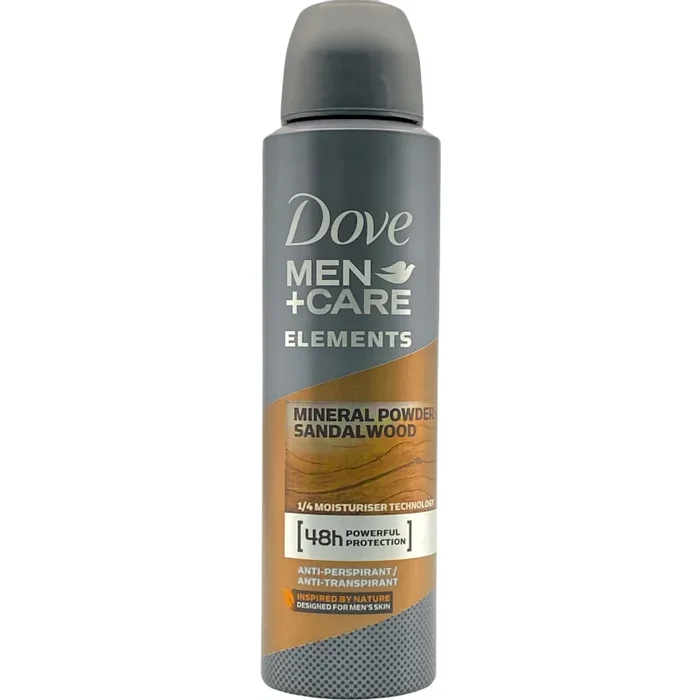 Dove deodorante spray men mineral powder+sandalwood 150 ml