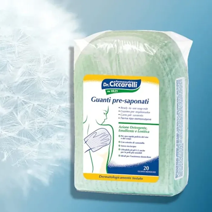 Dr. Ciccarelli Spugna Guanto Pre-saponato, Pacco da 20 Pezzi - immagine 2
