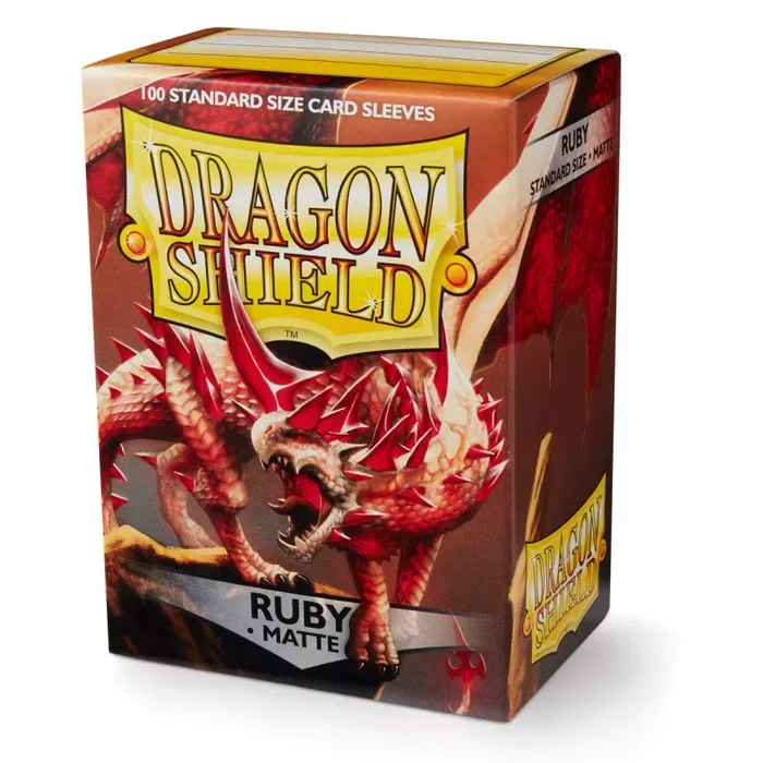 Dragon Shield ART11037 Matte Standard Size Sleeves 100pk-Ruby, Multicoloured - immagine 2