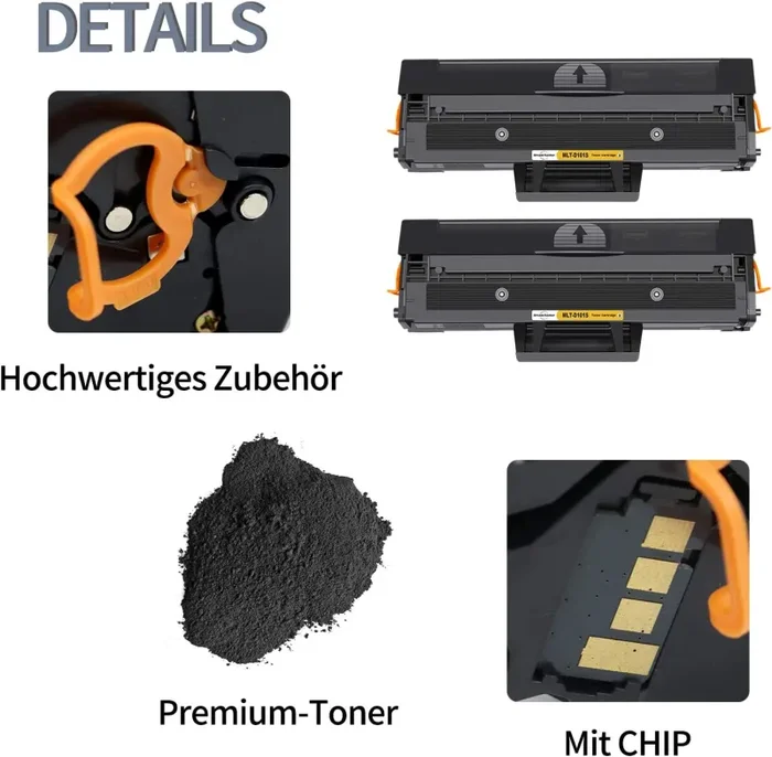 Dream-seeker Compatibile con Samsung 101S MLT-D101S Cartucce di Toner per Samsung SCX3405 SCX3400 ML-2161 ML2160 SCX3401 ML-2162 ML-2166W SF-761P SCX-3406W SCX-3401FH (2 Nero) - immagine 3