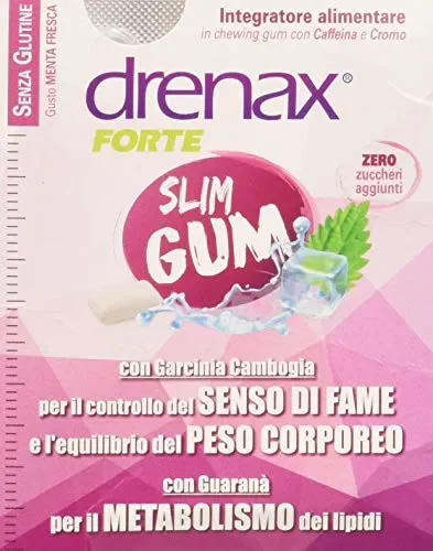 Drenax Forte Slim Gum 9 Chewing Gum, 21 gr Vendita calda