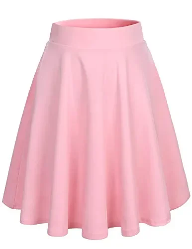 Dresstells Gonna Corta Svasata Mini da Pattinatrice S, Pink-midi Moda