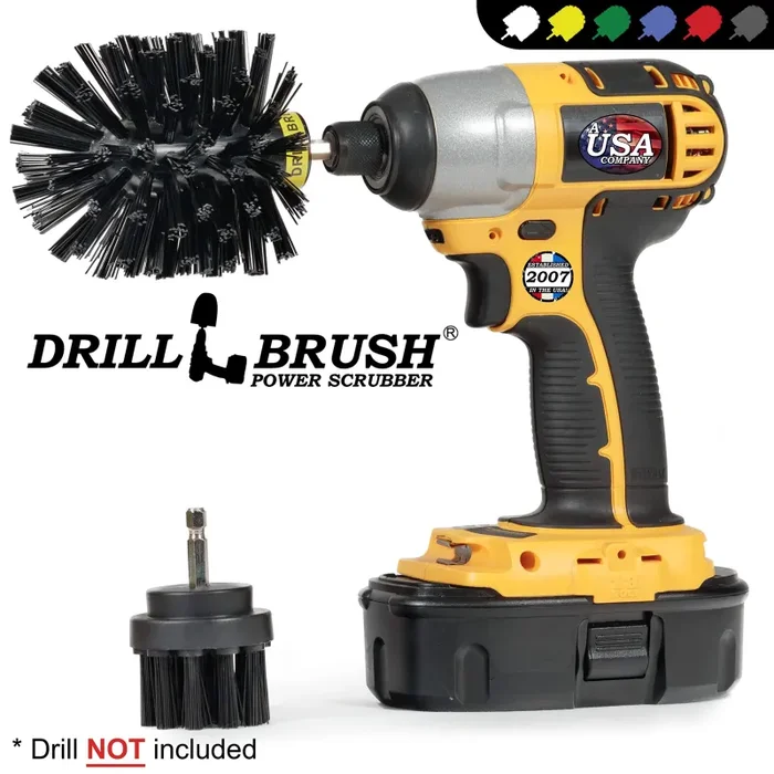 Drillbrush 2 pezzo nero Ultra Stiff es pulizia Rotary Stiff-black