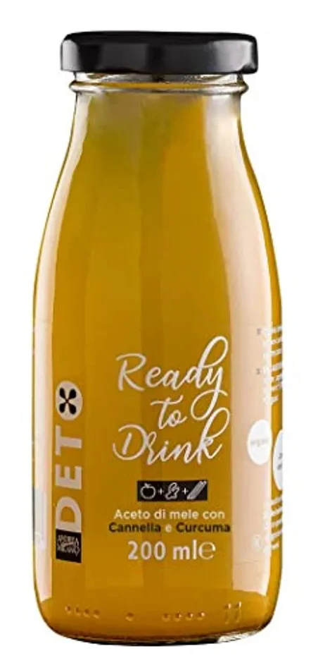 Drink Biologico a base di Aceto di Mele con Cannella e Curcuma Ready to Drink 200 ml Fornitura