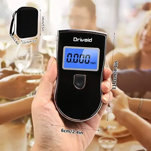 Drivaid Etilometro Portatile Digitale, Alcool Test Professionale con Schermo… - immagine 3
