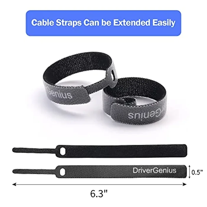 DriverGenius Fascette Stringicavo Regolabile – Fascette Organizzazione Fermacavo Riutilizzabili Cavi - immagine 3