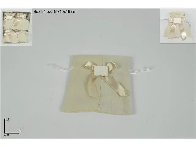 DUE ESSE DISTRIBUZIONI Sacchetto portaconfetti Tessuto Ricordo 24 Pz