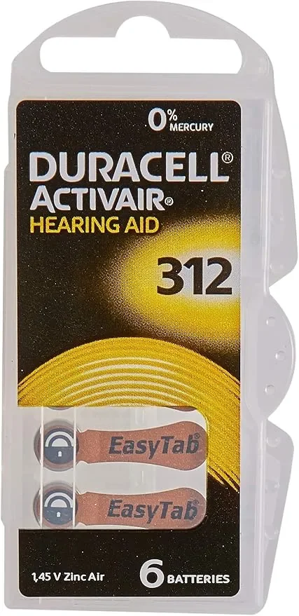 Duracell 312 Marrone, Batterie per Apparecchi Acustici con Easy 60 - immagine 2