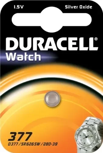 Duracell 377 SR626SW sb-aw AG4 1.55 V ossido d’ argento per orologi