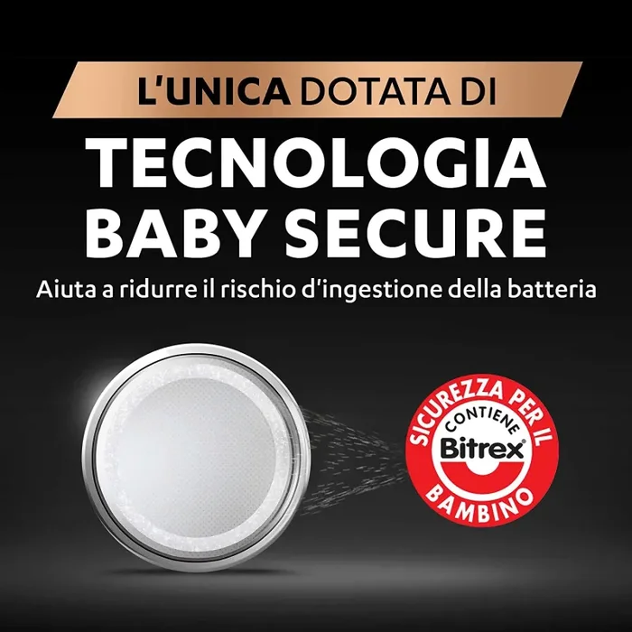 Duracell – 2032, Batteria Bottone Al Litio 3V, Confezione Da 4, Con Tecnologia Baby Secure Per L’Uso Su Chiavi Con Sensore Magnetico, Argento - immagine 3