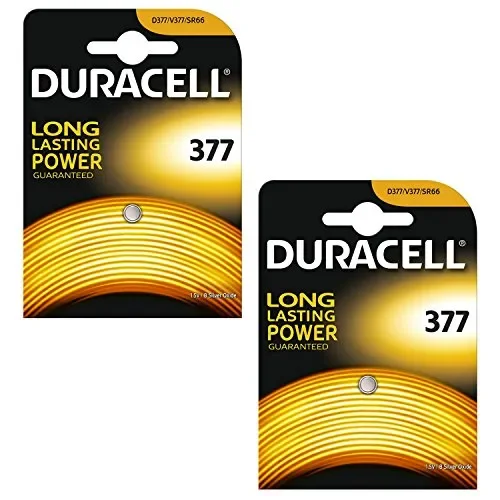 Duracell Batteria orologio ossido d’argento (2 X 377 SR626SW SB-AW AG4) 1.55V